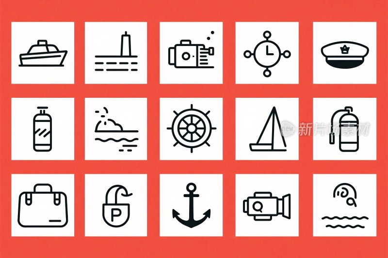 航海相关图标集合