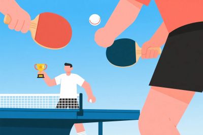 乒乓球运动插画