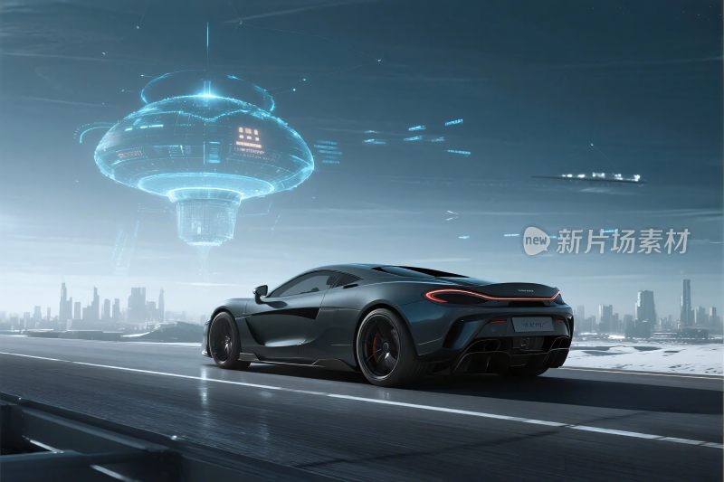 未来科幻跑车场景