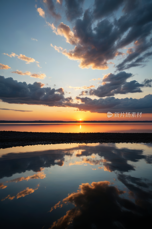 日落的景色人们在海滩上行走高清风景图片