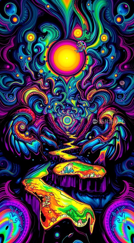 迷幻梦境色彩斑斓的奇幻世界