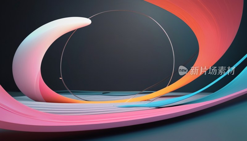 曲线波浪背景图