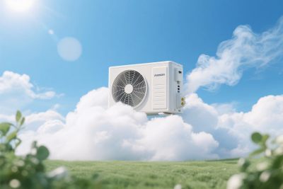 空调云上场景插画 空调云上场景插画