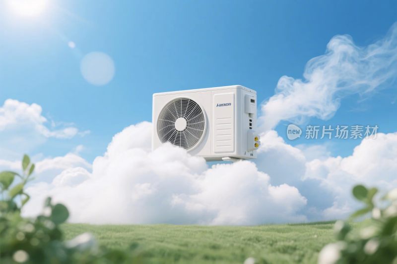 空调云上场景插画