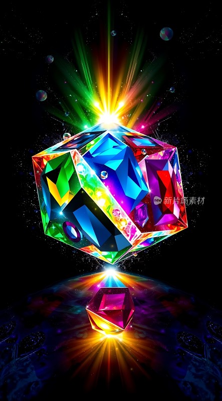 五彩宝石光芒四射