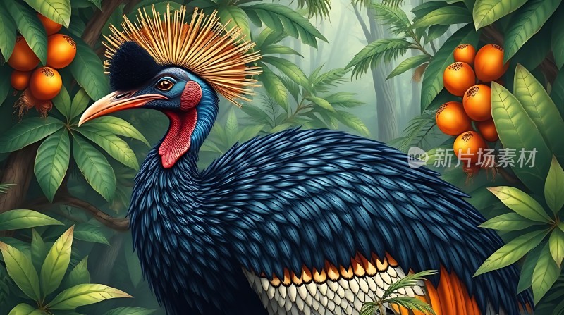 丛林奇鸟蓝羽神雀