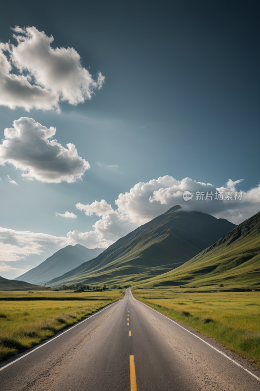 一条漫长的路高清风景摄影图片