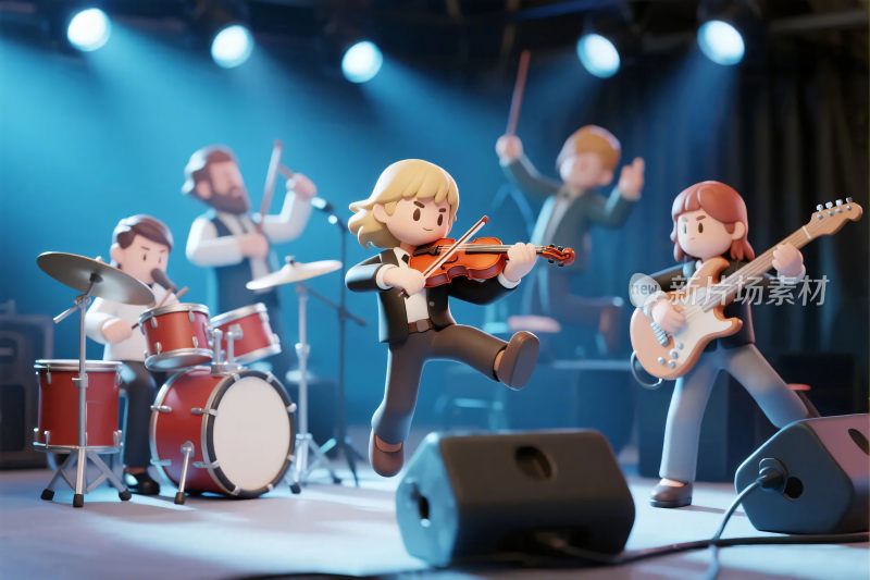 乐队舞台卡通演出