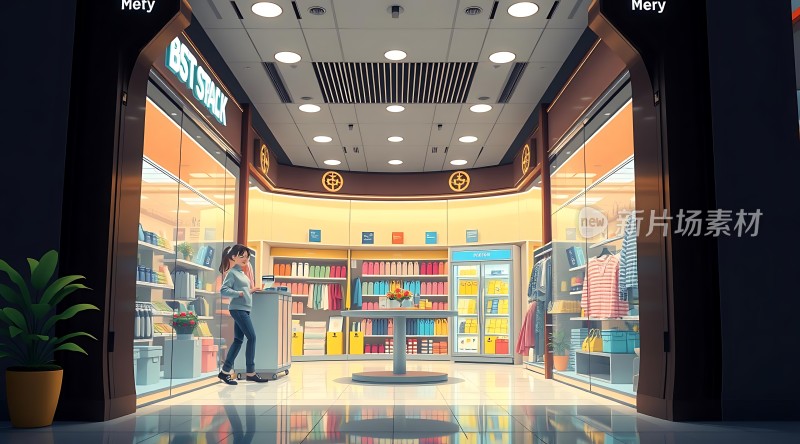 新片场素材 时尚购物场景