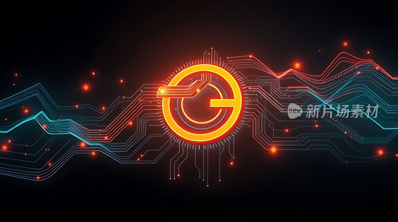 科技未来电路与光效交织