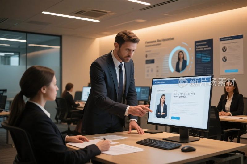 办公室商务交流场景