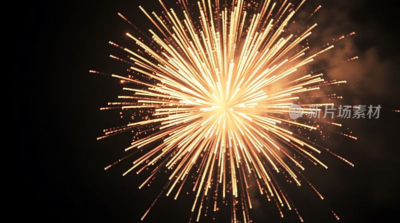夜空烟花绽放光芒四射璀璨夺目