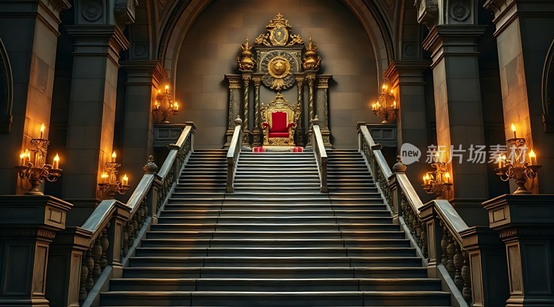 金色宝座前的宏伟阶梯