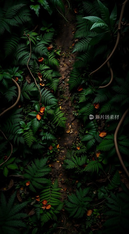 幽静小径上的绿色秘境