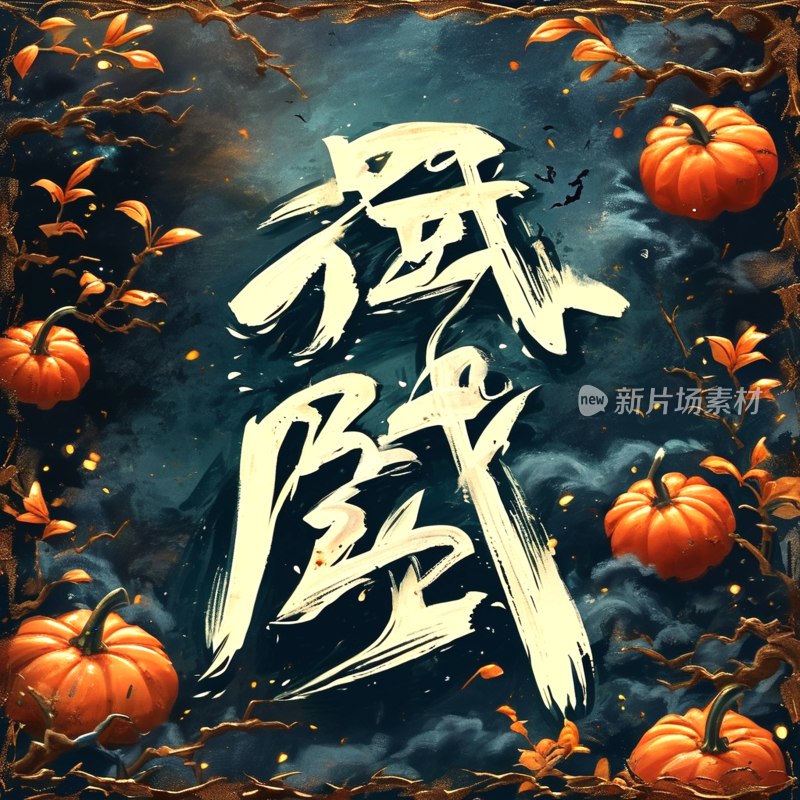 万圣书法字体艺术