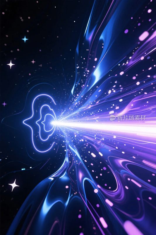 科幻光效艺术插画