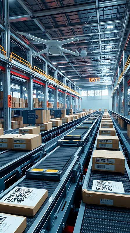 智能物流中心无人机与传送带协同作业