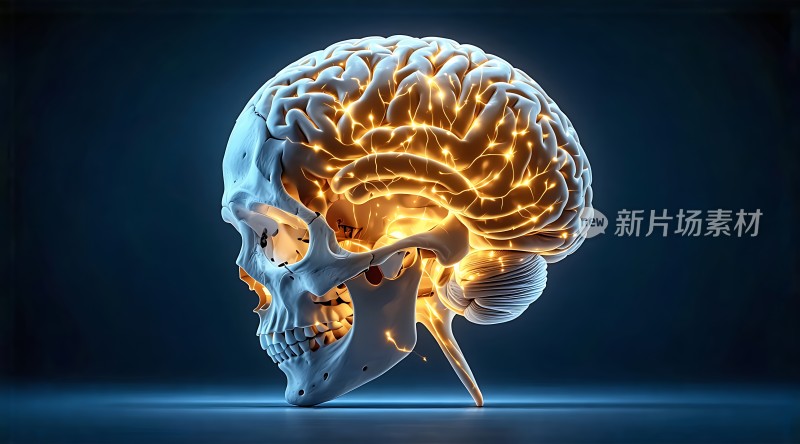 **心灵之火大脑与颅骨的结合**