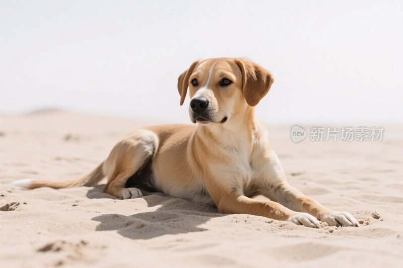 沙滩上的小狗