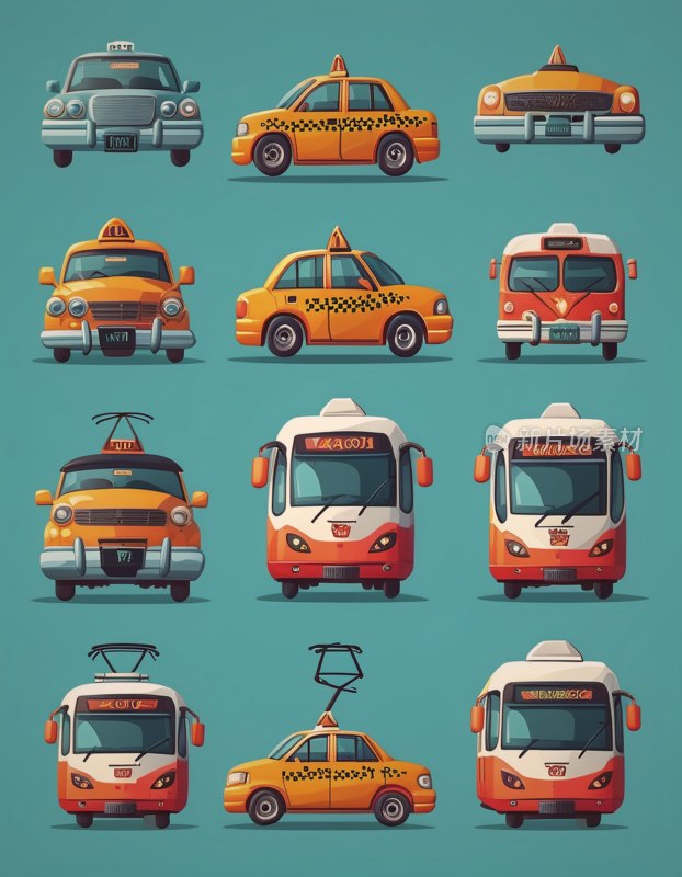 交通图标矢量集