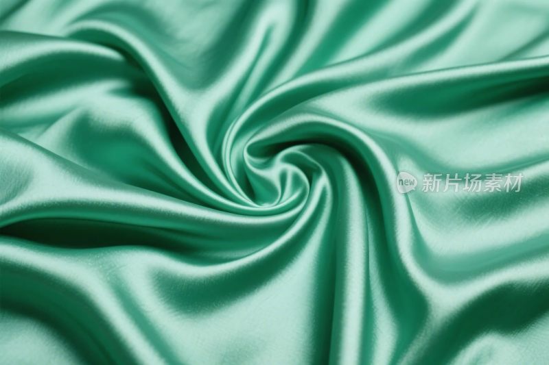 绿色丝绸布料特写