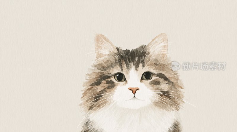 可爱猫咪插画头像