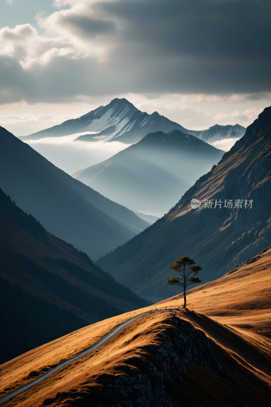 山峰山脉高清风景风光图片