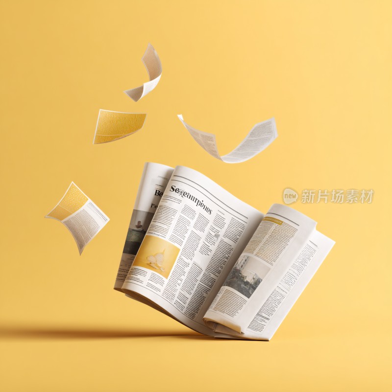 飞扬的报纸画面
