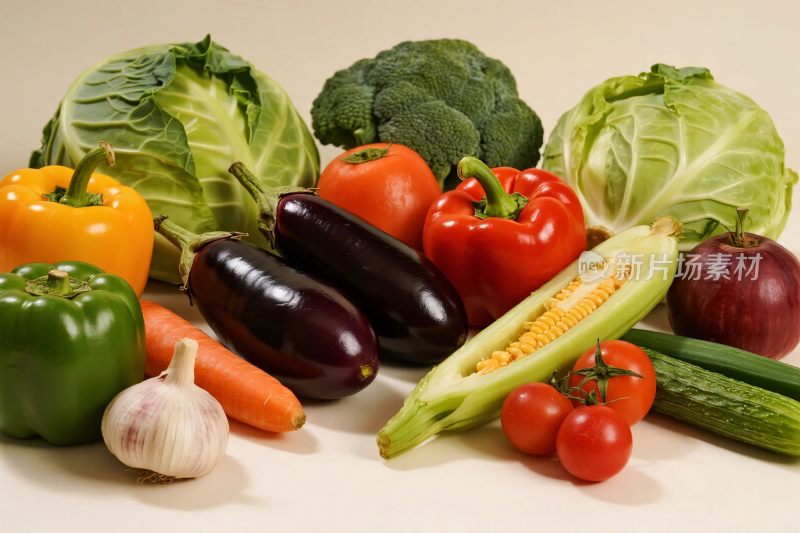 各类蔬菜水果展示