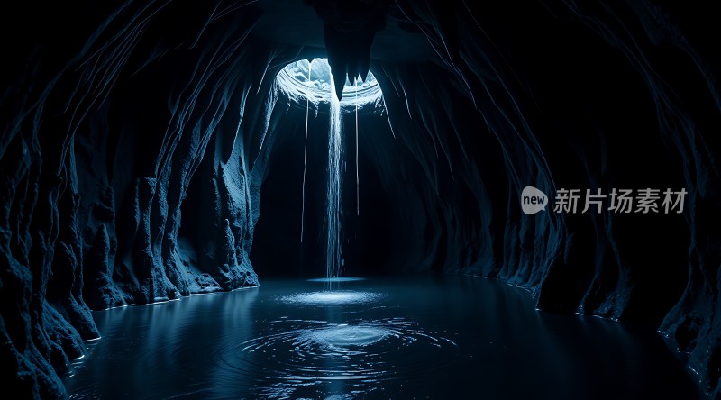 黑暗洞穴中的神秘光芒