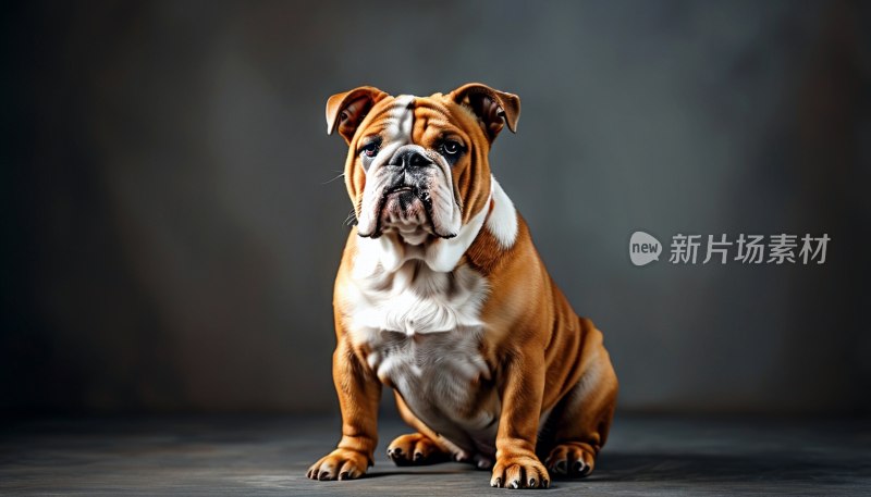 斗牛犬坐姿萌态