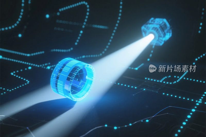 科幻科技光效插画