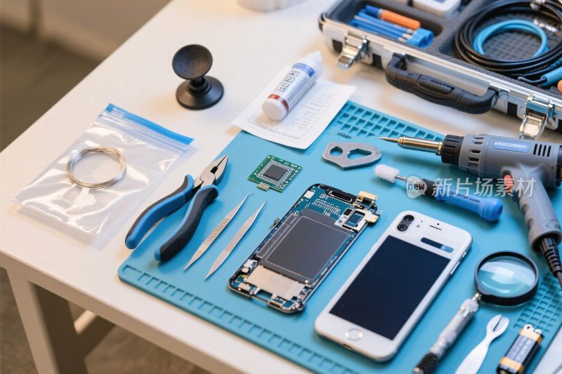 手机维修工具摆放