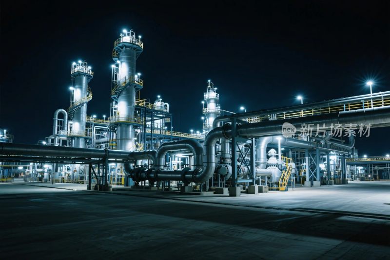工业厂区夜景摄影