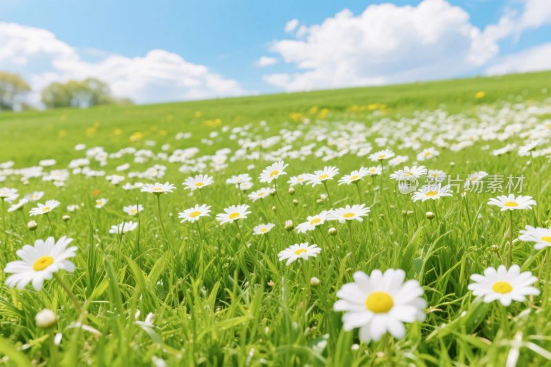 草地雏菊风景图