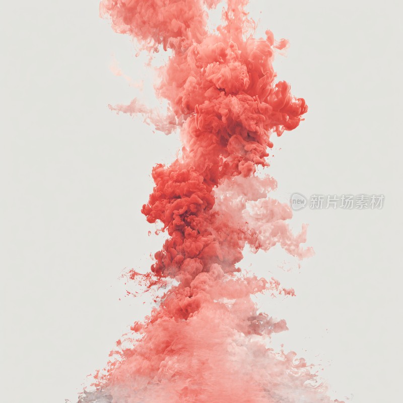 红色烟雾升腾画面