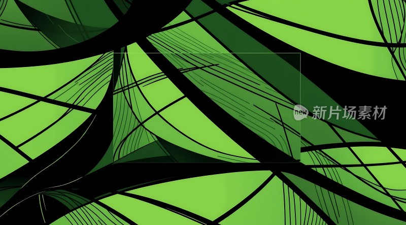 绿色抽象线条图案