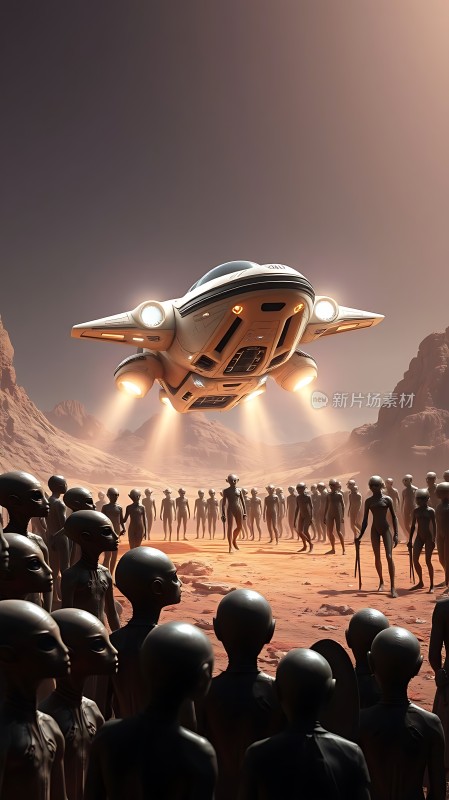 外星飞船降临异域星球