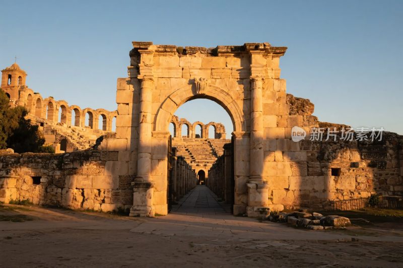 古罗马遗迹拱门遗址
