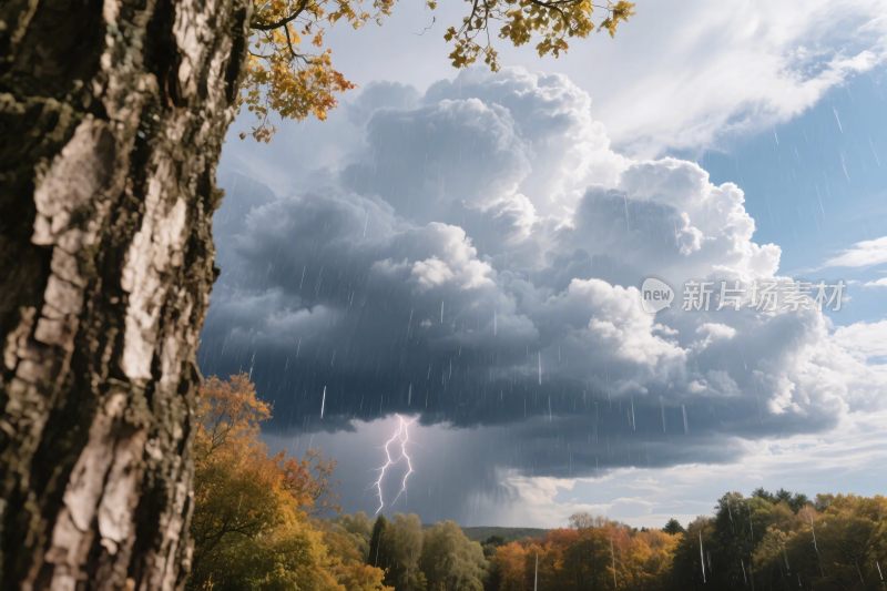 风暴闪电自然景观