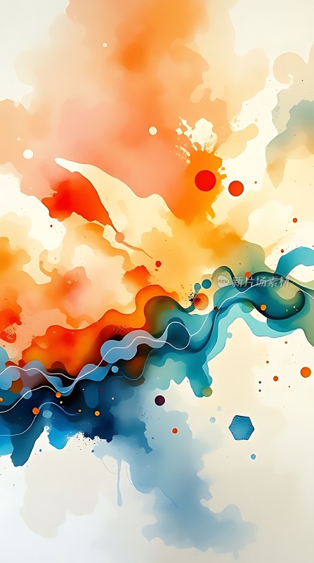 色彩斑斓的艺术抽象画