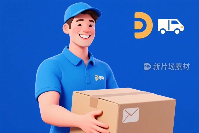 快递配送卡通形象