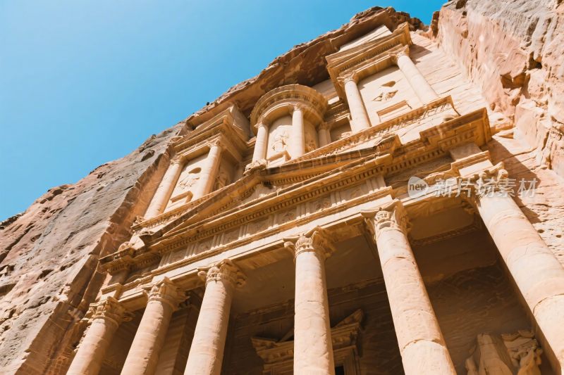 佩特拉古迹石建筑摄影