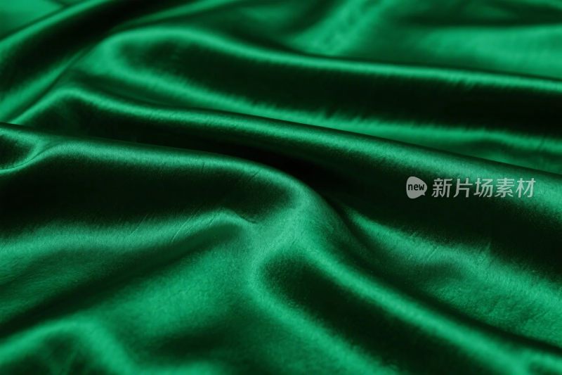 绿色丝绸布料特写