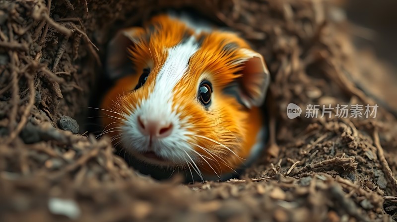 好奇的小仓鼠探出头