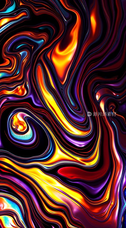 色彩漩涡流动的艺术