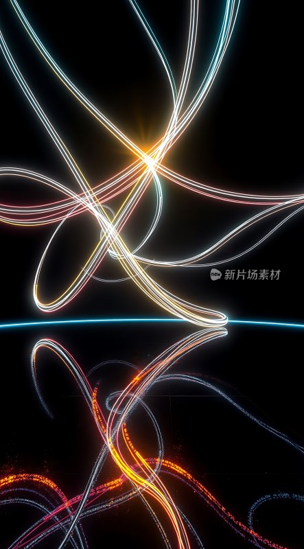 光之舞色彩交织的炫目轨迹