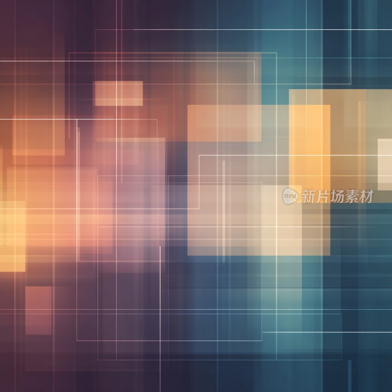 多彩方块抽象背景插画