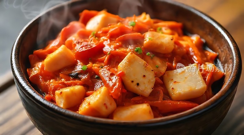 香辣豆腐配胡萝卜