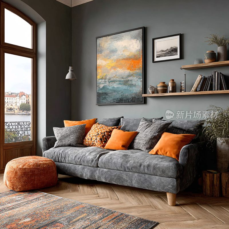 现代简约风客厅室内场景